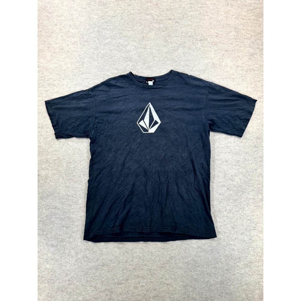 Volcom T Shirt Mens Large Black Graphic Logo Short Sleeve Crew Neck Pullover